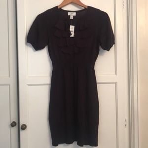 Ann Taylor Loft Plum/Eggplant knit dress XS NWT